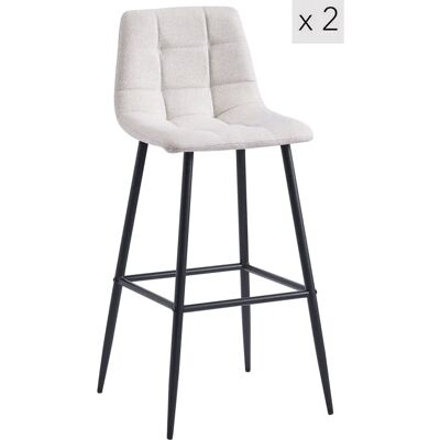Nordlys Set 2 Industrielle Stahl- und Stoffhocker - Barhocker Nordlys Set 2 Industrielle Stahl- und Stoffhocker - Barhocker