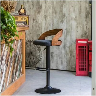 Nordlys Steel & Fabric Bar Stool - Industrial Style - 45x101x45cm Nordlys Steel & Fabric Bar Stool - Industrial Style - 45x101x45cm