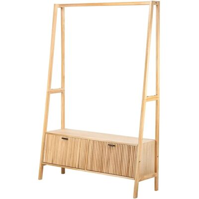 Nordlys Wooden Wardrobe - Open Design, 110x36x165cm Nordlys Wooden Wardrobe - Open Design, 110x36x165cm
