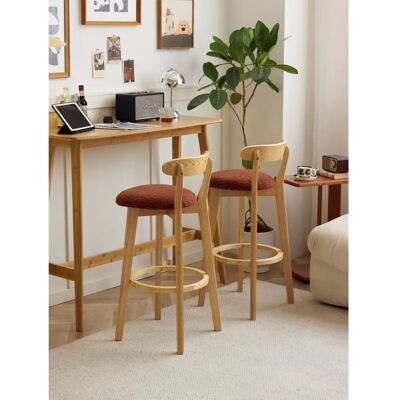 Nordlys - VITORIA - Terracotta - Solid wood - Bar stool Nordlys - VITORIA - Terracotta - Solid wood - Bar stool