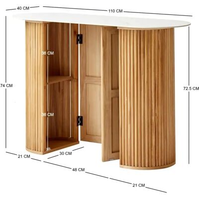 Nordlys PIREUS Naturholz Max 120kg - Konsolentisch Nordlys PIREUS Naturholz Max 120kg - Konsolentisch
