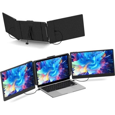 Cleyver moniteur double portable 14'' - Écran Full HD, Réglable, Support Stable - Publicité Cleyver moniteur double portable 14'' - Écran Full HD, Réglable, Support Stable - Publicité