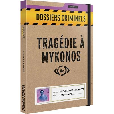 Platonia Games Dossiers Criminels - Tragédie à Mykonos - Jeu d’enquête - Publicité Platonia Games Dossiers Criminels - Tragédie à Mykonos - Jeu d’enquête - Publicité