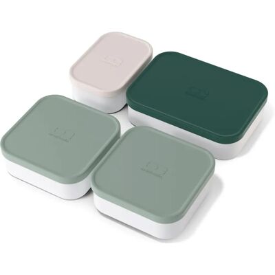 Monbento Set mit 4 Original-Bento-Boxen, Lunchbox, Grün Monbento Set mit 4 Original-Bento-Boxen, Lunchbox, Grün