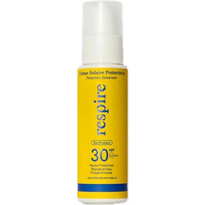 Crème Solaire Respire SPF30 - Naturelle & Hydratante - 100ml - Publicité Crème Solaire Respire SPF30 - Naturelle & Hydratante - 100ml - Publicité