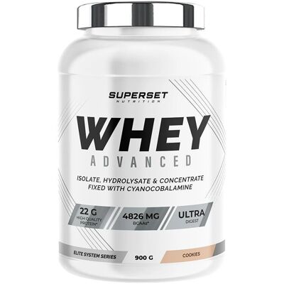 Superset Nutrition - 100% whey proteine advanced (900gr) - Protéine de lactosérum - Publicité Superset Nutrition - 100% whey proteine advanced (900gr) - Protéine de lactosérum - Publicité