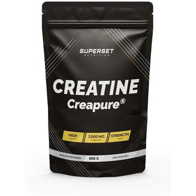 Superset Nutrition Creatine Monohydrate Creapure - Créatine Monohydrate 500g - Publicité Superset Nutrition Creatine Monohydrate Creapure - Créatine Monohydrate 500g - Publicité