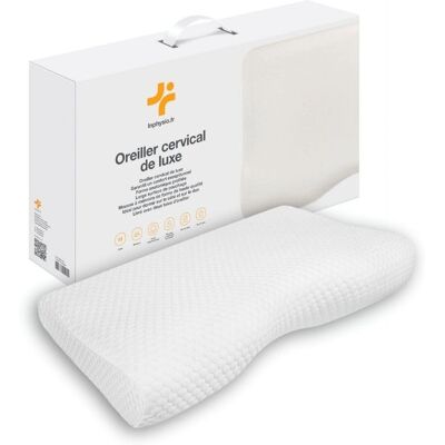 Cuscino ergonomico in schiuma memory INPHYSIO - Federe in bambù e velluto di cotone Cuscino ergonomico in schiuma memory INPHYSIO - Federe in bambù e velluto di cotone