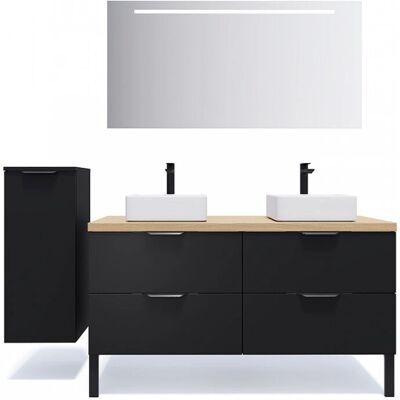 Homifab - Soho - Noir - 140 cm - Meuble salle de bains - Publicité Homifab - Soho - Noir - 140 cm - Meuble salle de bains - Publicité