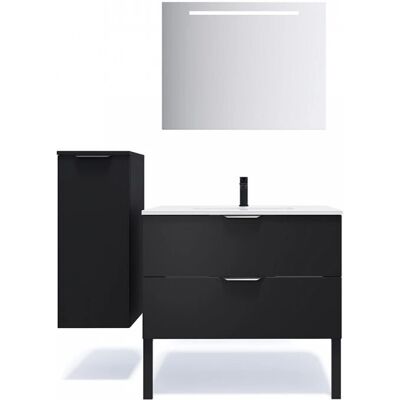 Homifab - Soho - 90 cm - Noir - meuble de salle de bains - Publicité Homifab - Soho - 90 cm - Noir - meuble de salle de bains - Publicité