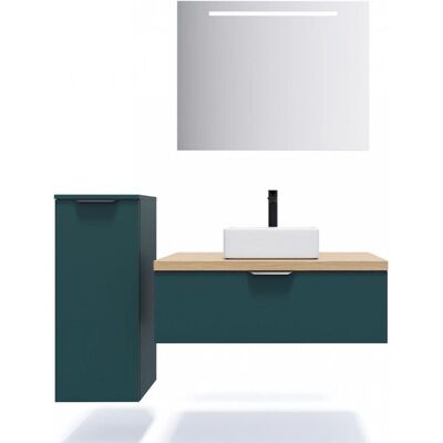 Homifab - Soho - 90 cm - Bleu - Meuble vasque salle de bains - Publicité Homifab - Soho - 90 cm - Bleu - Meuble vasque salle de bains - Publicité