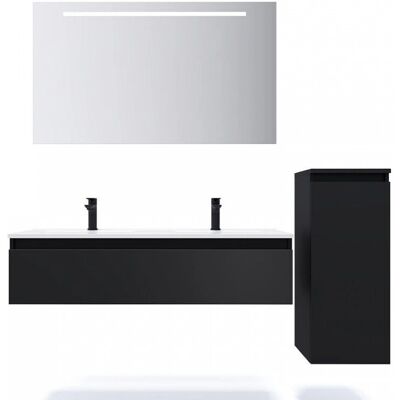 Hudson - Meuble Salle de Bain 120cm - Noir - Vanity - Publicité Hudson - Meuble Salle de Bain 120cm - Noir - Vanity - Publicité