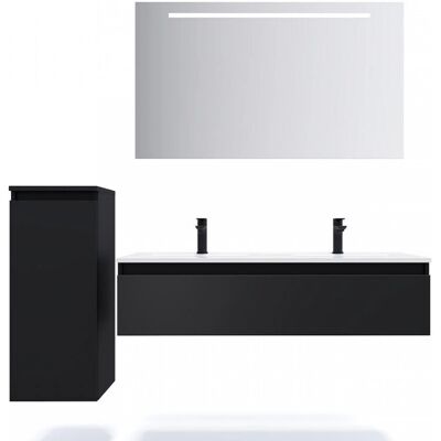 Hudson Homifab - 120 cm - Noir - Meuble de salle de bains - Publicité Hudson Homifab - 120 cm - Noir - Meuble de salle de bains - Publicité