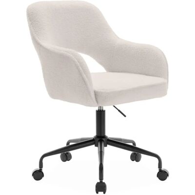Sweeek Jim Silla de oficina blanca - Ajustable, Suave boucle Sweeek Jim Silla de oficina blanca - Ajustable, Suave boucle