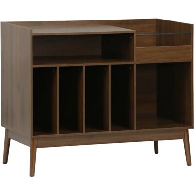 Sweeek Dark Wood Vintage Vinyl Furniture - 100x48x81.5cm - Vinyl Storage Sweeek Dark Wood Vintage Vinyl Furniture - 100x48x81.5cm - Vinyl Storage