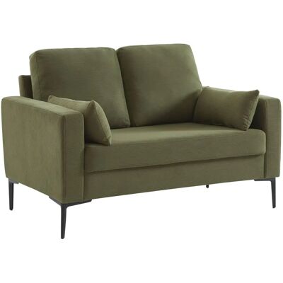 Sweeek Samtstoff Cordbezug Sofa Bjorn - 2-Sitzer - Khaki - Sofa Sweeek Samtstoff Cordbezug Sofa Bjorn - 2-Sitzer - Khaki - Sofa