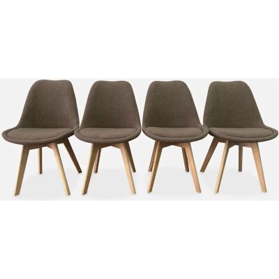 NILS - NILS - Taupe - Tela bouclé - Silla NILS - NILS - Taupe - Tela bouclé - Silla