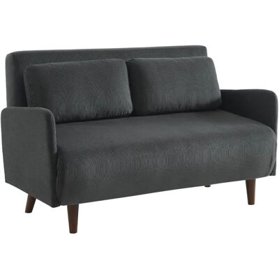 Sweeek Canapé Convertible en Velours Gris Foncé - Style Scandinave - Publicité Sweeek Canapé Convertible en Velours Gris Foncé - Style Scandinave - Publicité