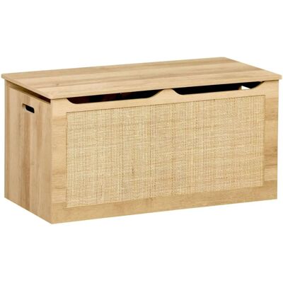 Sweeek Baúl de Juguetes de Madera Natural con Canasta - Almacenamiento para Niños Sweeek Baúl de Juguetes de Madera Natural con Canasta - Almacenamiento para Niños