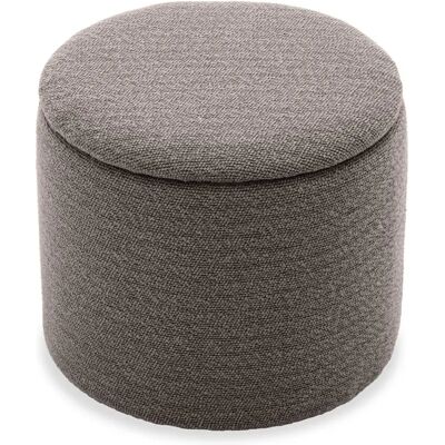 Pouf en Tissu Taupe avec Rangement - Siège & Rangement - Publicité Pouf en Tissu Taupe avec Rangement - Siège & Rangement - Publicité