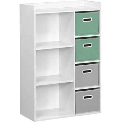 Meuble de rangement enfant Sweeek avec 7 compartiments - Vert - Publicité Meuble de rangement enfant Sweeek avec 7 compartiments - Vert - Publicité