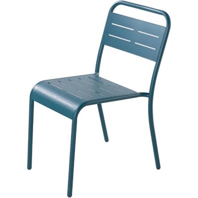 Concept Usine Set van 4 stalen stoelen - Blauw Concept Usine Set van 4 stalen stoelen - Blauw