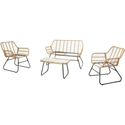 Ensemble de Mobilier de Jardin Concept U - 4 Places - Détente - Publicité Ensemble de Mobilier de Jardin Concept U - 4 Places - Détente - Publicité