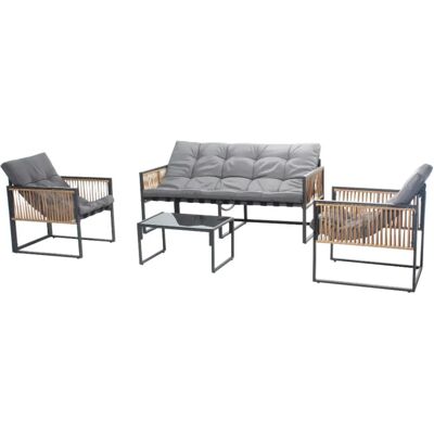 Concept-usine Ensemble de mobilier de jardin - 5 places Turini - Publicité Concept-usine Ensemble de mobilier de jardin - 5 places Turini - Publicité