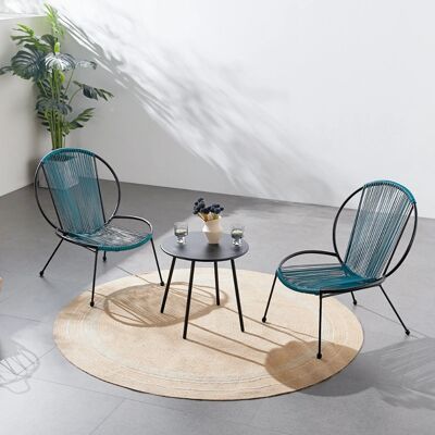 CONCEPT-USINE Conjunto de Sillones y Mesa Centro - Muebles Retro CONCEPT-USINE Conjunto de Sillones y Mesa Centro - Muebles Retro