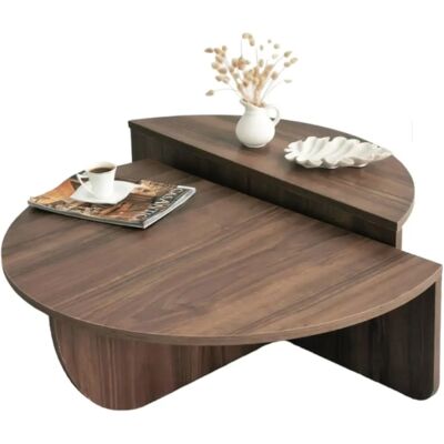 Concept Usine Table basse modulable en noyer - Table Concept Usine Table basse modulable en noyer - Table