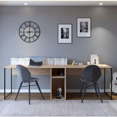 Escritorio de madera con nichos KILI - Muebles de oficina Escritorio de madera con nichos KILI - Muebles de oficina