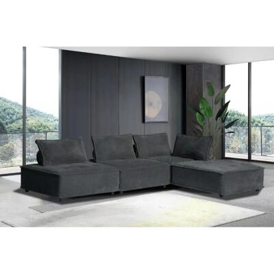 Concept-usine - Sofá Esquinero Gris Moderno - 4 Plazas Concept-usine - Sofá Esquinero Gris Moderno - 4 Plazas