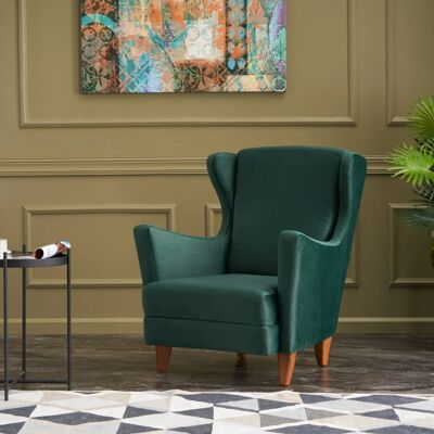 CONCEPT-USINE Williams Fauteuil en Velours Vert - Fauteuil - Publicité CONCEPT-USINE Williams Fauteuil en Velours Vert - Fauteuil - Publicité