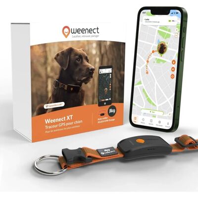 Weenect GPS Hundehalsband XL Antenne Orange - Wasserdicht - Tracking Weenect GPS Hundehalsband XL Antenne Orange - Wasserdicht - Tracking