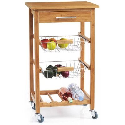 DM Creation Petit Chariot en Bambou - Rangement Cuisine - Publicité DM Creation Petit Chariot en Bambou - Rangement Cuisine - Publicité