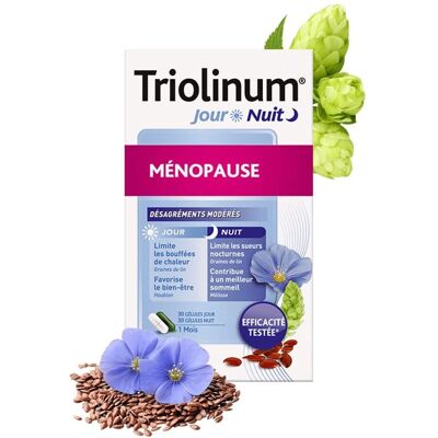 Nutreov Triolinum Jour & Nuit - Complément pour la Ménopause - Publicité Nutreov Triolinum Jour & Nuit - Complément pour la Ménopause - Publicité