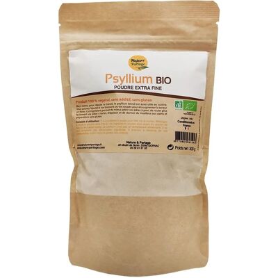 Nature et Partage Psyllium Rubio - Polvo Extra Fino - Harina de cáscara de Psyllium Nature et Partage Psyllium Rubio - Polvo Extra Fino - Harina de cáscara de Psyllium
