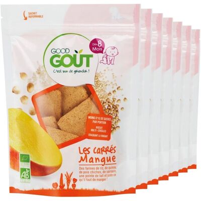 Good Goût Carrés Mangue Dès 8 Mois (50g) - Publicité Good Goût Carrés Mangue Dès 8 Mois (50g) - Publicité