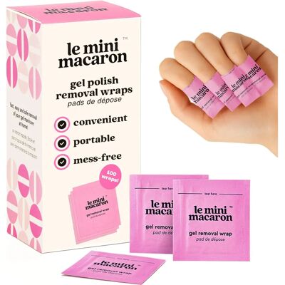 Le Mini Macaron Kit de Removedor - Envoltorios para quitar esmalte Le Mini Macaron Kit de Removedor - Envoltorios para quitar esmalte