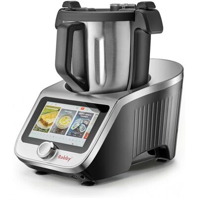 Robby - Robot cuiseur multifonctions connecté avec bol XL, balance intégrée et grand écran tactile +750 recettes - robicook xl - Publicité Robby - Robot cuiseur multifonctions connecté avec bol XL, balance intégrée et grand écran tactile +750 recettes - robicook xl - Publicité
