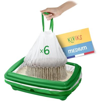 Sacs à litière Kiviks avec filtre - Taille M - 6 pièces - Publicité Sacs à litière Kiviks avec filtre - Taille M - 6 pièces - Publicité