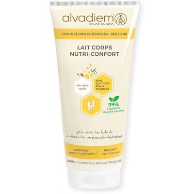 Lait Corps Nutri-Confort d'Alvadiem - Peau Sèche & Sensible - Publicité Lait Corps Nutri-Confort d'Alvadiem - Peau Sèche & Sensible - Publicité