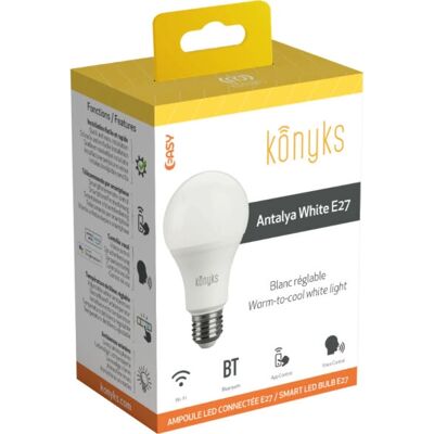 Lampadina LED Konyks ANTALYA Bianca E27 - WiFi Bluetooth Lampadina LED Konyks ANTALYA Bianca E27 - WiFi Bluetooth