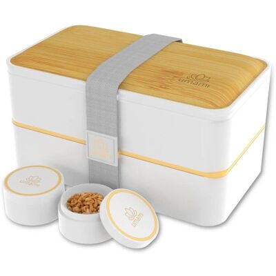 UMAMI Premium Bento Lunch Box - Hält Lebensmittel Frisch & Auslaufsicher UMAMI Premium Bento Lunch Box - Hält Lebensmittel Frisch & Auslaufsicher