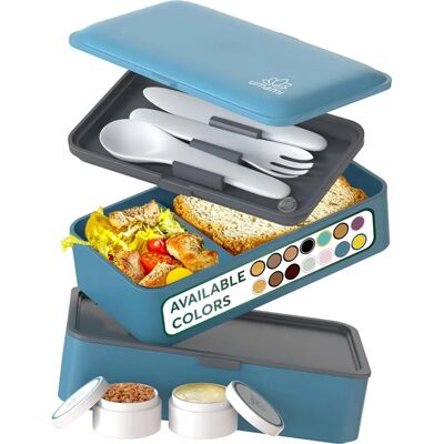 Boîte Bento Bleue Umami - Lunch Box 1.2L, Étanche, Compatible Micro-ondes - Publicité Boîte Bento Bleue Umami - Lunch Box 1.2L, Étanche, Compatible Micro-ondes - Publicité