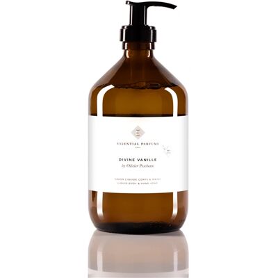 Essential Parfums Savon pour mains et corps Divine Vanille - 500ml - Publicité Essential Parfums Savon pour mains et corps Divine Vanille - 500ml - Publicité