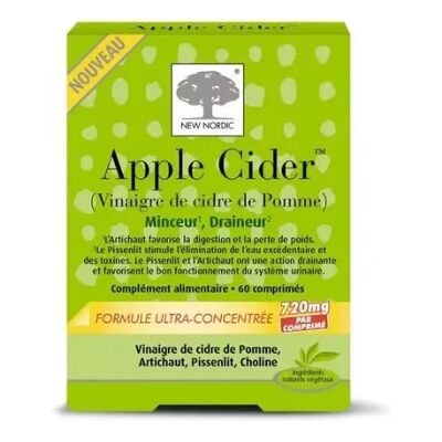 New Nordic Cidre de Pomme 60 Comprimés - Minceur - Complément Alimentaire - Publicité New Nordic Cidre de Pomme 60 Comprimés - Minceur - Complément Alimentaire - Publicité
