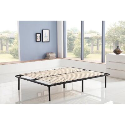 Base de Cama Kosmi 140x190 cm - Listones, Estructura de Acero, 7 Patas Base de Cama Kosmi 140x190 cm - Listones, Estructura de Acero, 7 Patas