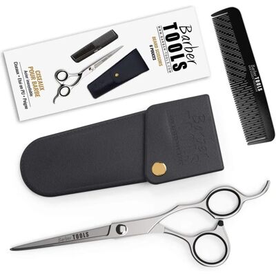 Ciseaux à Cheveux et Barbe en Acier Inoxydable BARBER TOOLS - Précision, Légers, Polyvalents - Publicité Ciseaux à Cheveux et Barbe en Acier Inoxydable BARBER TOOLS - Précision, Légers, Polyvalents - Publicité
