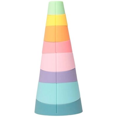 Oppi Stak Juego Educativo apilable de 8 piezas - Juguete de construcción educativa Oppi Stak Juego Educativo apilable de 8 piezas - Juguete de construcción educativa